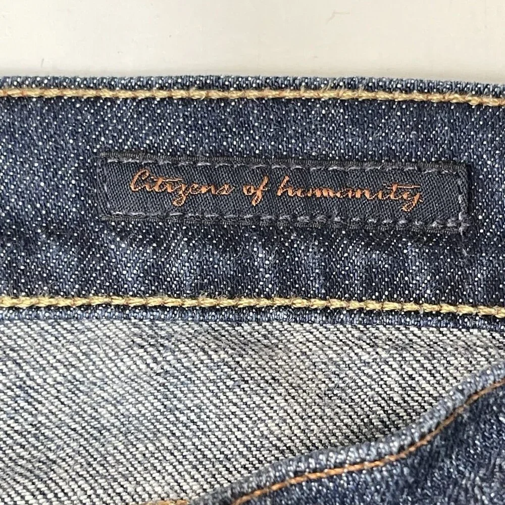 Citizens Of Humanity Jeans Womens‎ 30 Blue Kelly Stretch #063 Low Waist Cropped